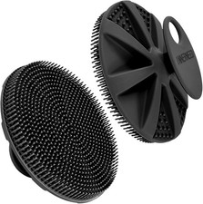 Black, Food-Grade Soft Silicone Body Scrubber Shower Brush picture