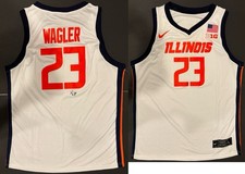 Keaton Wagler Autographed/ Signed Illinois Fighting Illini Jersey Exact Proof picture