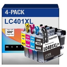 4pk LC401XL LC-401 XL Ink Cartridges for  Bro. MFC-J1010DW MFC-J1012DW J1170DW picture
