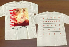 Vintage 1990 Madonna Blond Ambition World Tour Concert T-Shirt picture