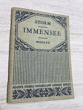 VTG 1936 Heath's Modern Language Series Storm Immensee Wooley picture