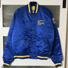 Vintage 90s Los Angeles Rams NFL Starter Satin Jacket Men’s L Made in USA picture