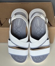 Vivaia Kathy White / Wood Ash Light Sandals Sz EU 38 / US 7.5 BRAND NEW IN BOX picture