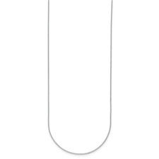 Herco 1.1mm Cable 18 Inch Chain Necklace 18k White Gold Rhodium-Plated Solid picture