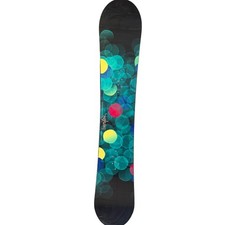 Burton Feather 153 Snowboard All Mountain Fly Core Teal Bokeh Graphic 60 Inch picture