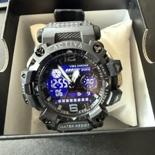 Activa Chrono Men's Analog-Digital Quartz Chronograph WR30m Black/Blue picture
