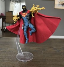 Custom Dc multiverse Superman Eradicator Mcfarlane Wired Red Cape NOT FIGURE picture