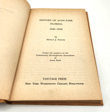 History of Avon Park Florida 1886-1956 Horace J. Fenton HC 1958 First Edition picture
