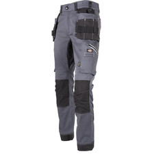 dickies mens flex performance workwear reflective tool holster pocket pants gray picture