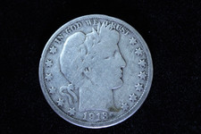 1913-D Barber Half Dollar — Tough Lower Mintage Denver Issue — 90% Silver picture