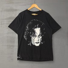 Vintage WCW Sting Black and White Big Face WWE Black 90s WWF Tee Shirt Large picture