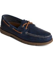 Sperry Men's Leeward 2-Eye Slip-On Boat Shoes Navy Size 10.5 picture