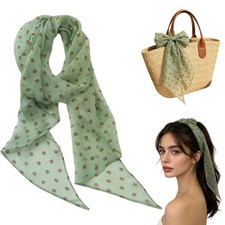 Unique Sheer Chiffon Long Neck Scarf Or Hair Scarf For Party Or Travel picture
