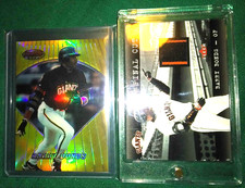 1996 BARRY BONDS BOWMANS BEST #10 REFRACTOR  W/2001 FLEER FINAL CUT MULTI COLOR picture