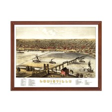 Old Map of Louisville, KY 1876 - Vintage Louisville Kentucky picture