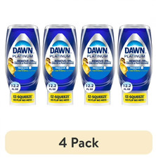 (4 pack) Dawn Platinum EZ-Squeeze Dish Soap, Fresh Rain, 12.2 oz – Grease Remova picture