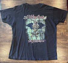 XL Mens Black Motley Crue Dr Feelgood VTG Graphic Tee Classic Rock Band picture