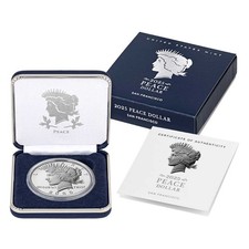 2025-S Proof $1 Peace Silver Dollar Box, OGP & COA picture