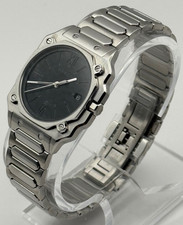 Gucci G-Flat 30mm Black Dial Stainless Steel Bracelet Watch YA166505 picture