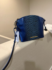 Brahmin Mini Duxbury Electric Blue Ateague Crossbody Bag Zip w/ Dust Bag NWT picture