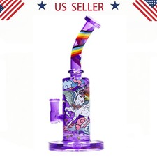 Hookah Pegasus 10in Glass Bong and Water Pipes Smoking Perc Bongs w/14mm bowl picture