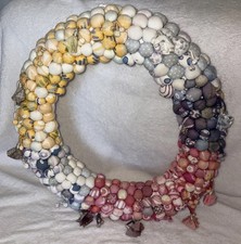 Anthropologie Bauble Upcycled Wreath Multicolor Spring Fall Colorful Ombré picture