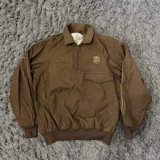 Vintage UPS United Parcel Service Uniform Pullover Jacket Medium 1/4 Zip picture