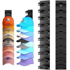 2pcs Hat Organizer Wall Mount Strong Adhesive Hat Rack for Baseball Caps Storage picture