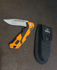 Buck 659 Pursuit Pro Large S35VN Folding Hunting Knife Orange 0659ORS-B w Sheath picture