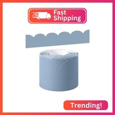 Whaline 65Ft Dusty Blue Bulletin Board Border Roll 2.5 Inch Back to School Scall picture