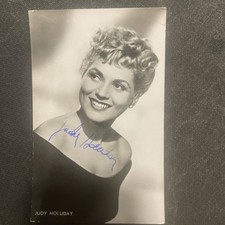 Vintage Judy Holliday Cinema Postcard Autograph Signature Dedication picture