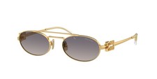 MIU MIU MU 54ZS 5AK30C Gold Grey Gradient Lens Oval Women Sunglasses AUTHENTIC picture