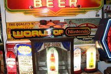 RARE LARGER WORLD OF NINTENDO DEALER PORCELAIN METAL SIGN GAMING MARIO NES SNES picture