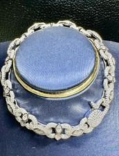 NEW 20ctw Moissanite 925 Silver 8mm Tennis Bracelet 8” Lot#1237 picture
