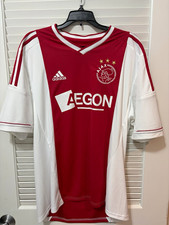 adidas AFC Ajax Amsterdam Men's Soccer Jersey AEGON Red/White Size Large L picture