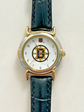 Vintage NHL Boston Bruins Gold Silver Tone Analog Quartz Wenger Womens Watch picture
