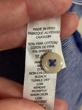 B. Draddy Men's Polo Shirt Size L Blue Short Sleeve Pocket Golf Logo picture