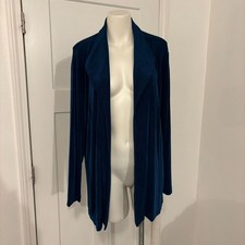New Chico's Traveler's size 3 Cherie Jacket Atlantic Stretch Comfy Teal Cardigan picture
