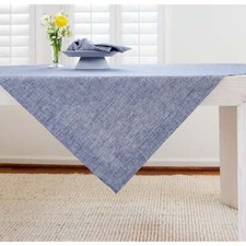 Linen Table Throw 52x52 In for Bistro, Card, Side & Small Dining Tables - Athena picture