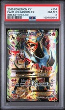 Pokemon 2015 XY Breakthrough M Houndoom EX #154 PSA 8 picture