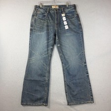 BOCOMAL FR Men Relaxed Bootcut Blue Denim Jeans 5-Pocket Size 34X30 NWT picture