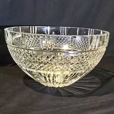 Vintage Heavy Cut Lead Crystal Bowl 8