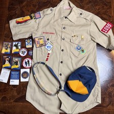 Vintage 2001-2003 Cub Scouts Webelos Uniform Set Detroit Area Council Belt Loops picture