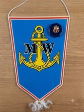 Polish Navy Military Pennant Flag Banner & Pin Official Military Army Poland picture