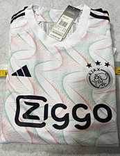 2023/24 adidas Ajax Amsterdam Soccer Jersey White/Navy Ziggo Rep w/shorts picture
