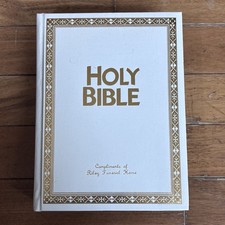 VTG 1971 Nelson Family Heritage Bible African American Edition KJV White Leather picture