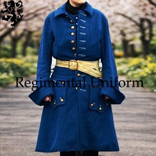 French 1680s Uniforms : Swedish Army Reenactment Infantry  Blue Wool Frock Coat picture