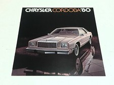 1980 CHRYSLER CORDOBA SALES BROCHURE CATALOG IN EXCELLENT CONDITION picture