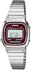 CASIO Ladies LA670WA-4 Silver x Bordeaux picture