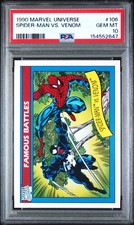 1990 Marvel Universe Spider-Man VS. Venom #106 PSA 10 picture